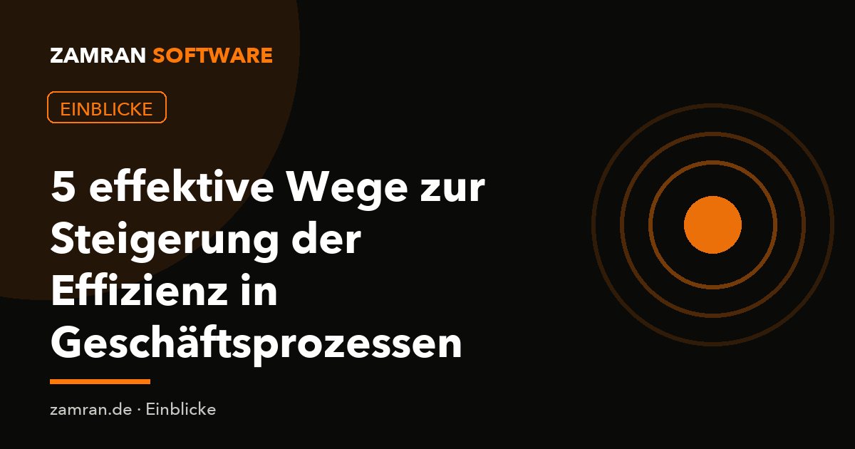 5 effektive Wege zur Steigerung der Effizienz in Geschäftsprozessen